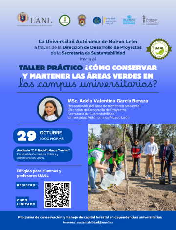La Universidad Autónoma de Nuevo León a través de la Dirección de Desarrollo de Proyectos de la Secretaría de Sustentabilidad invita al(5)